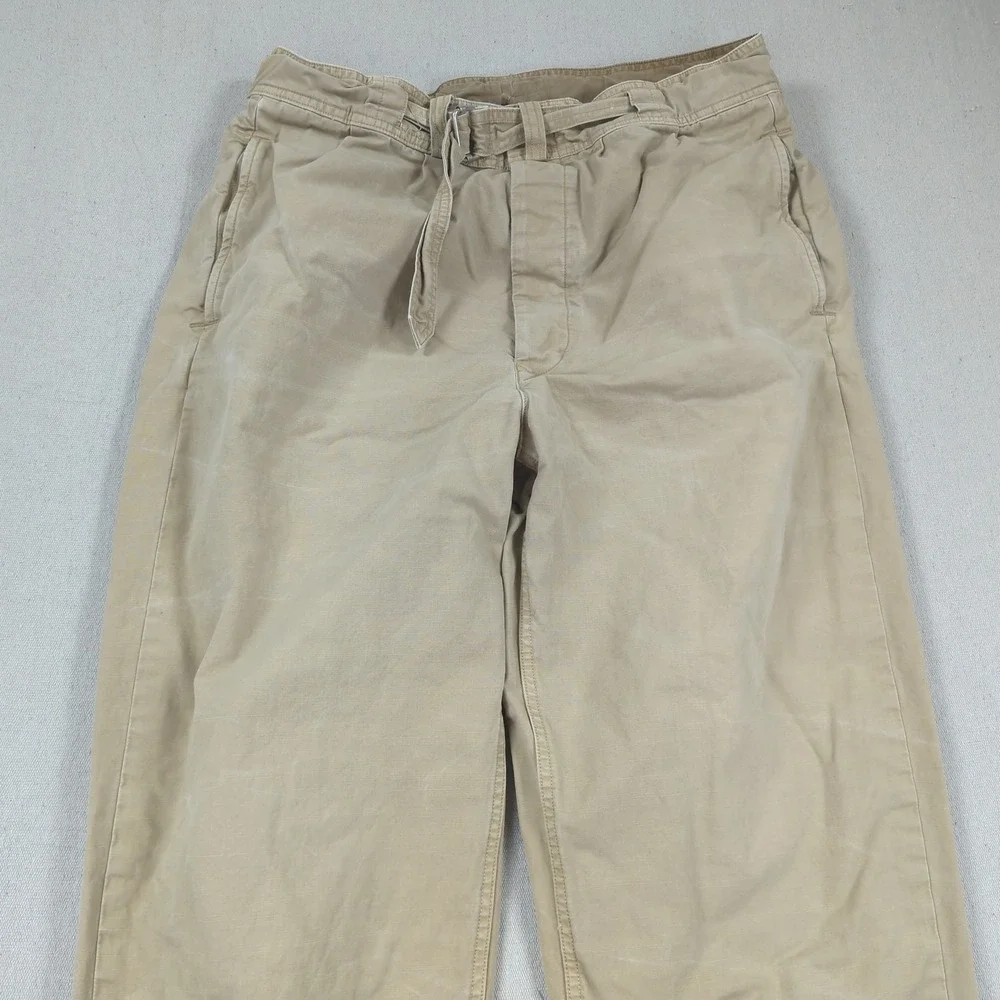Polo Ralph Lauren Pants Mens 32x30 Khaki Belted Casual Preppy Outdoor‎